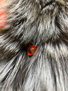 Genuine Silver Fox Fur Rabbit Fur Insulated Parka