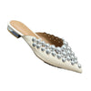 Cocoa Yacht Club Pointed Toe Metal Ball Mules