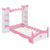 Cocoa Yacht Club Castle-Shaped Wooden Bed with Storage Shelf