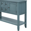 Cocoa Yacht Club Cambridge Series Spacious Storage Retro Console Desk with Four Small Drawers and Bottom Shelf