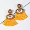 Cocoa Yacht Club Orange Tassel Earrings