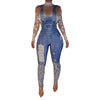 Cocoa Yacht Club Diamond Encrusted Denim Overalls