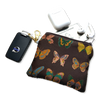 Farfalle Brown Vintage Silk Scarf Coffee Run Keychain Bag