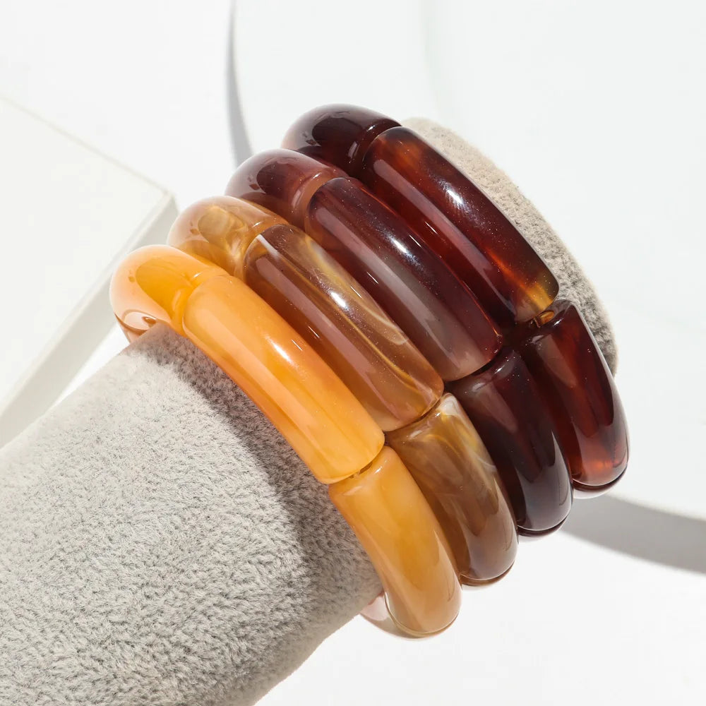 Cocoa Yacht Club Amber Bamboo Bangle 4PC Set