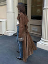 Cocoa Yacht Club Suede Trench Coat