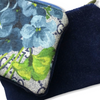 GG Logo Blooms Blue Vintage Silk Scarf Coffee Run Keychain Bag