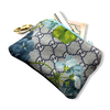 GG Logo Blooms Blue Vintage Silk Scarf Coffee Run Keychain Bag
