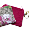 GG Logo Blooms Pink Vintage Silk Scarf Coffee Run Keychain Bag