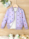 Cocoa Yacht Club Colorful Love Print Zipper Jacket