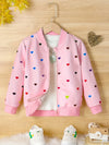 Cocoa Yacht Club Colorful Love Print Zipper Jacket