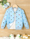 Cocoa Yacht Club Colorful Love Print Zipper Jacket