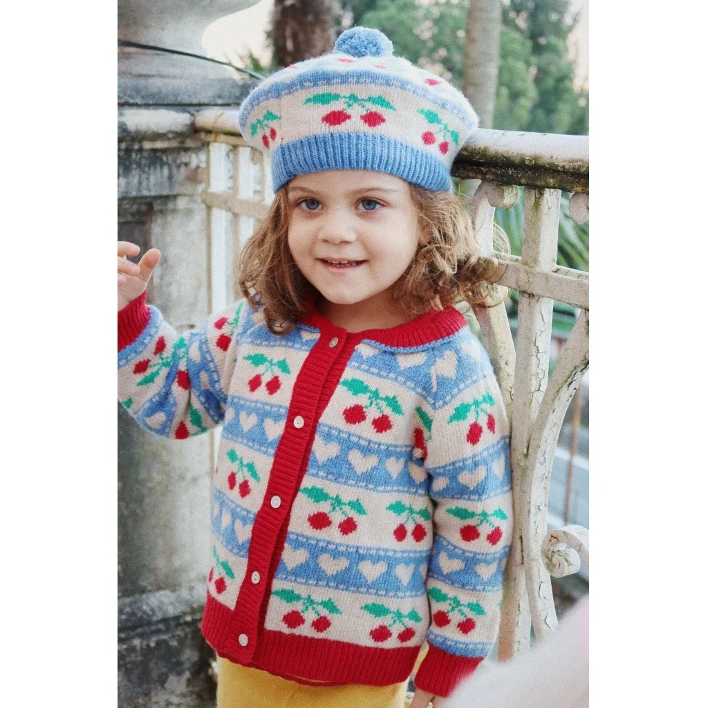 Cocoa Yacht Club Knitted Cardigan Sweater & Hat