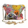 Floral Leopard Vintage Silk Scarf Crossbody Bag
