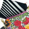 Leopard Floral Vintage Silk Scarf Coffee Run Keychain Bag