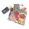 Leopard Floral Vintage Silk Scarf Coffee Run Keychain Bag