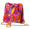 Pop Art Equestrian Vintage Scarf Drawstring Crossbody Bag