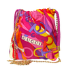 Pop Art Equestrian Vintage Scarf Drawstring Crossbody Bag