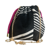 Floral Leopard Vintage Scarf Drawstring Crossbody Bag
