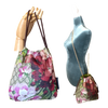GG Logo Blooms Pink Vintage Scarf Drawstring Crossbody Bag