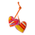 Pop Art Equestrian Scarf Double Heart Bag Charm