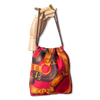 Red Harness Vintage Scarf Drawstring Crossbody Bag