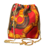 Red Harness Vintage Scarf Drawstring Crossbody Bag