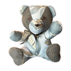 Equestrian Vintage Silk Scarf Patchwork Teddy Bear