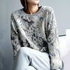 Floral Sequins Velvet Sweatshirt