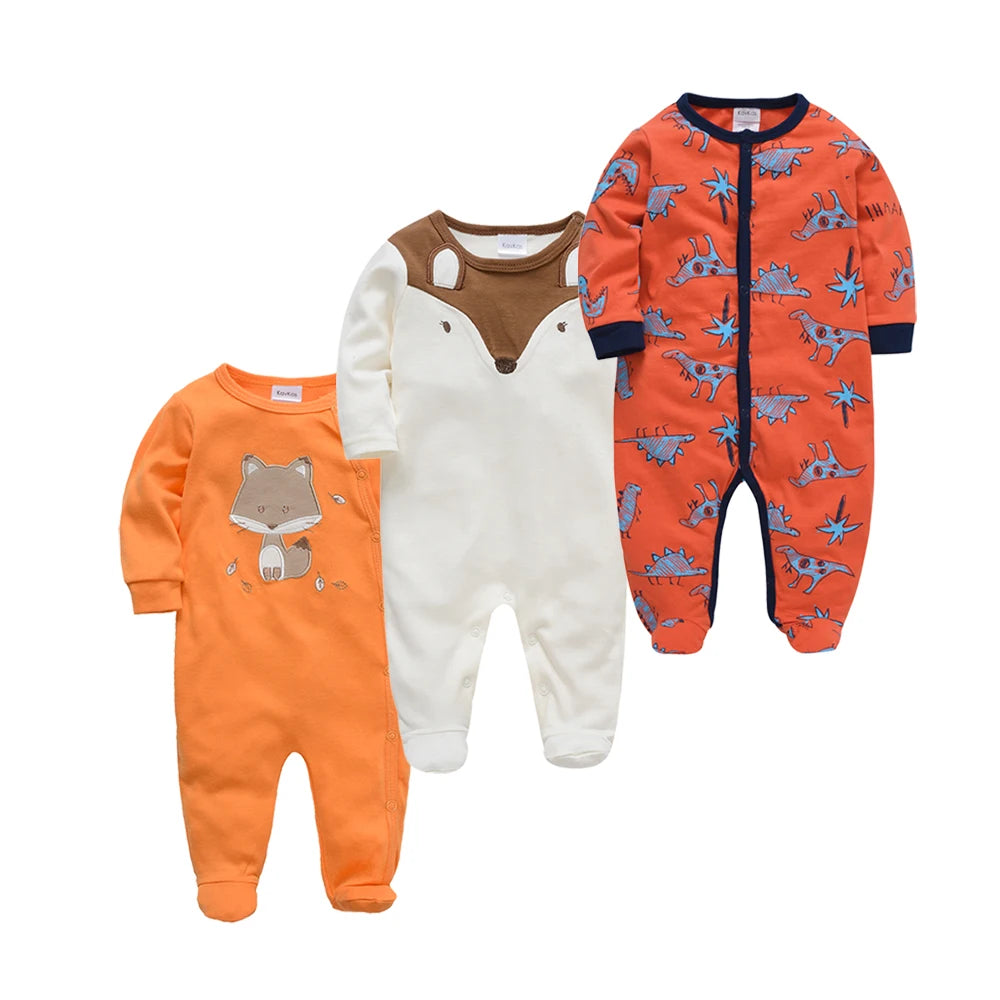 Cocoa Yacht Club 3 pcs/lot Baby Long Sleeve Soft Cotton Romper