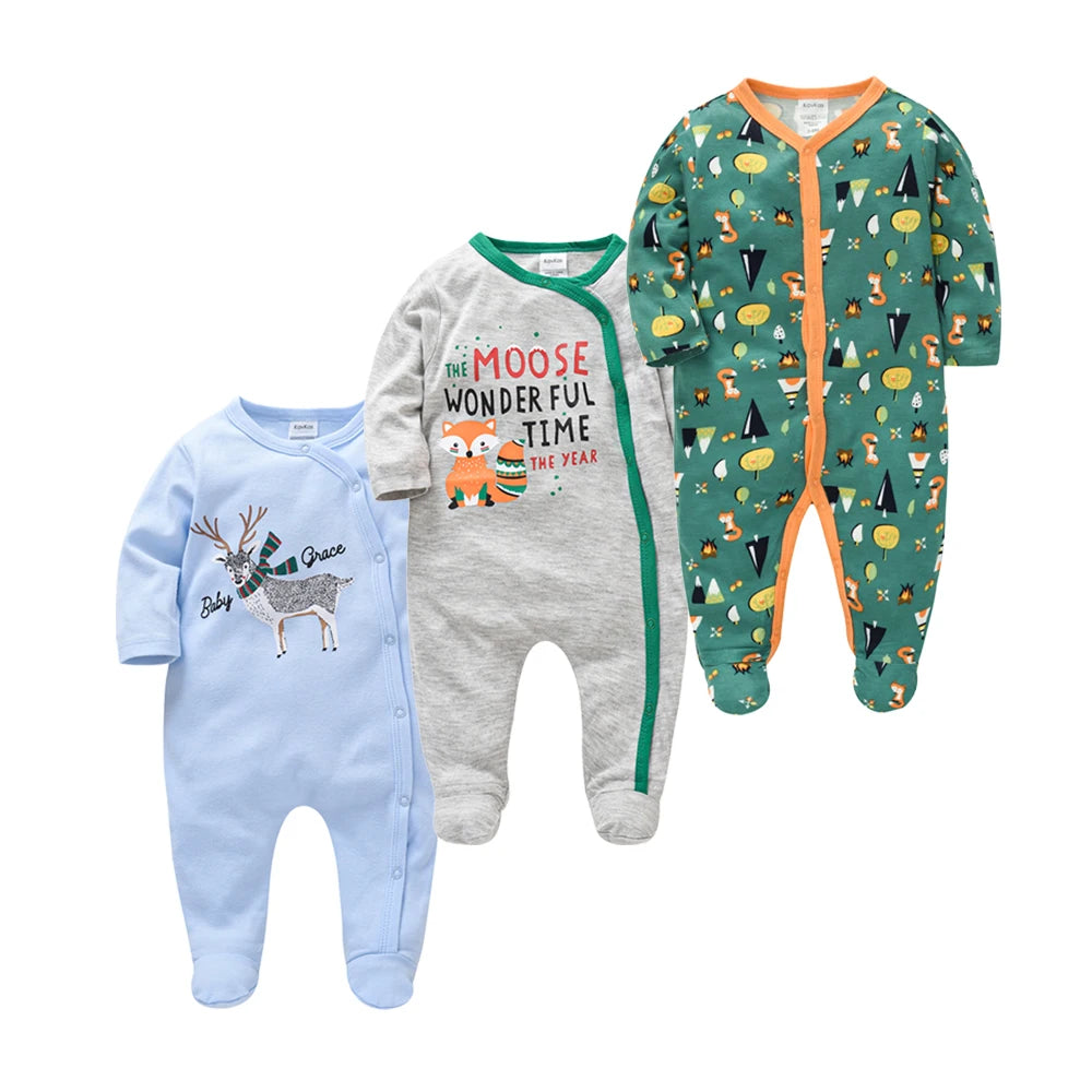 Cocoa Yacht Club 3 pcs/lot Baby Long Sleeve Soft Cotton Romper