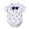 Cocoa Yacht Club Boys Romper with Bow Tie