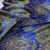 Cocoa Yacht Club Charmeuse Paisley Patchwork Satin Fabric
