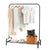 Heavy Duty Metal Garment Rack Clothes Hanging Rod with Bottom Storage Shelf