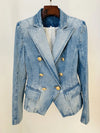 Cocoa Yacht Club Lion Buttons Denim Blazer