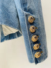 Cocoa Yacht Club Lion Buttons Denim Blazer