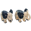 Hand-painted Embera and Nyala Elephants - Pair