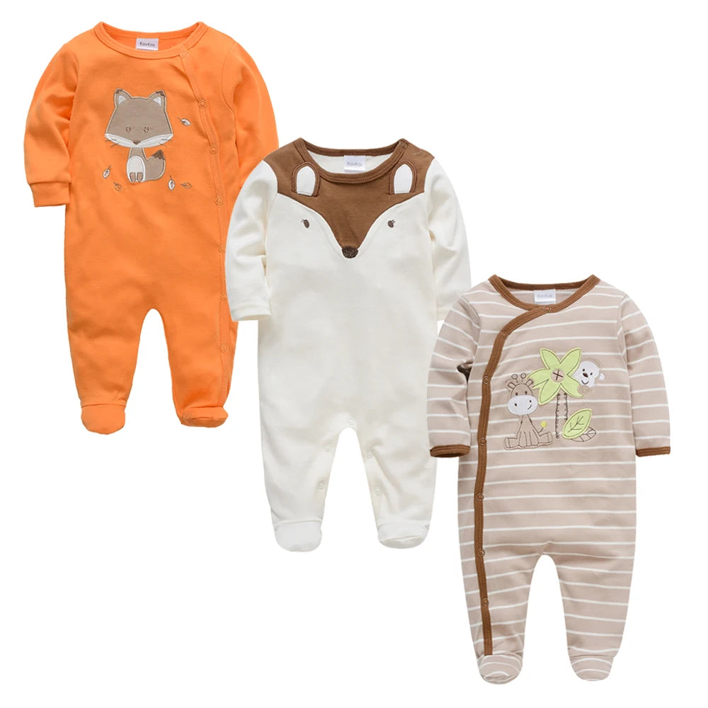 Cocoa Yacht Club 3 pcs/lot Baby Long Sleeve Soft Cotton Romper