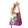 Rubans du Cheval Fuchsia Vintage Scarf Drawstring Crossbody Bag