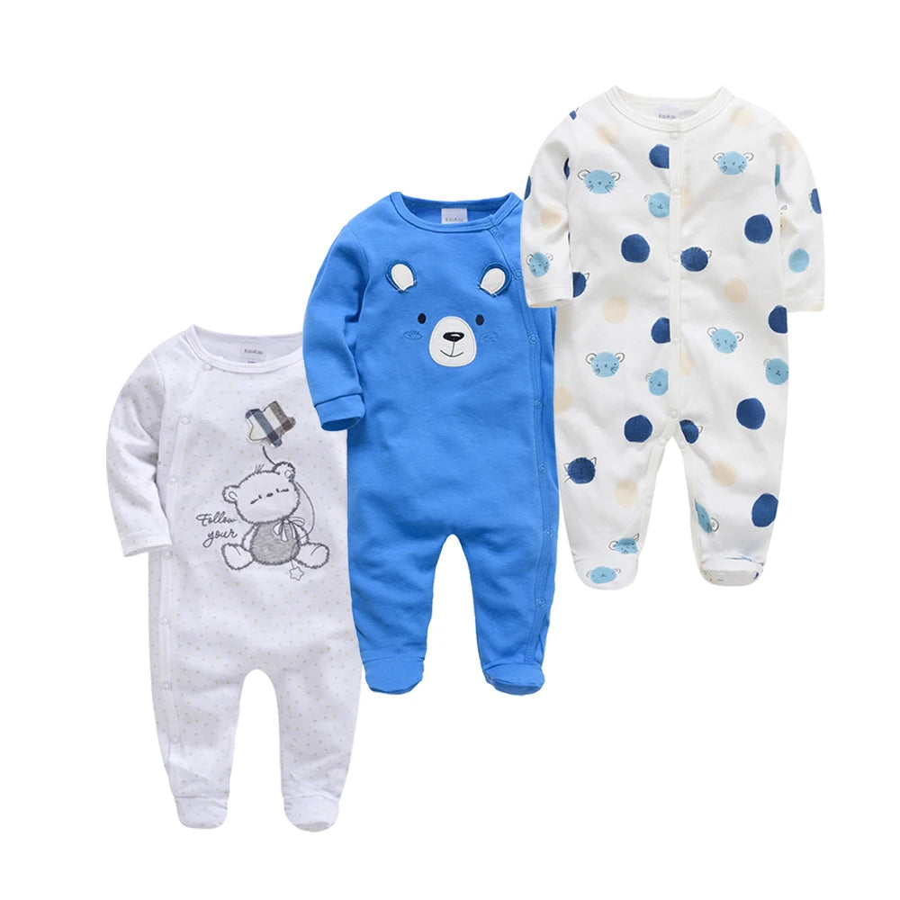 Cocoa Yacht Club 3 pcs/lot Baby Long Sleeve Soft Cotton Romper