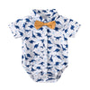 Cocoa Yacht Club Boys Romper with Bow Tie