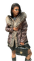 Leopard Genuine Silver Fox Fur Parka with Rabbit Fur Insulation
