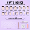 Black French Almond Nails - Press On Nails | Long Lasting & Reusable