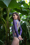 SNAKE SWIMSUIT WITH SLEEVES