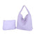 The Willow | Large Woven Vegan Leather Tote - Light Purple