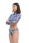 Pomegranate Blue Top with hood