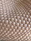 The Willow | Large Woven Vegan Leather Tote - Khaki