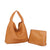 The Willow | Large Woven Vegan Leather Tote - Camel