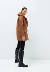 Aria Premium Down Fill Belted Jacket in Cinnamon