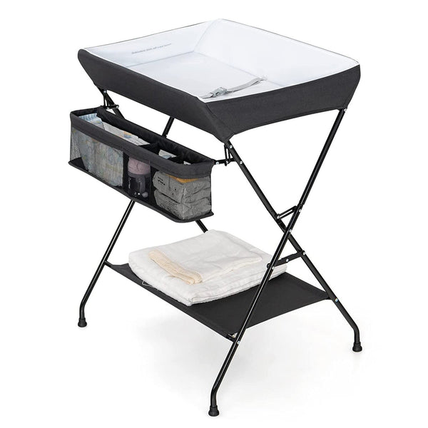 Black FoldingWide Nursery Diaper BabyChanging Table