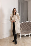⇆ Reversible Faux Alpaca Satin Hooded Coat